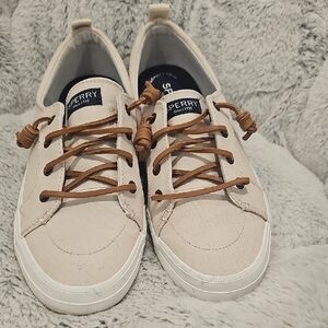 Sperry Light Tan Canvas Sneakers